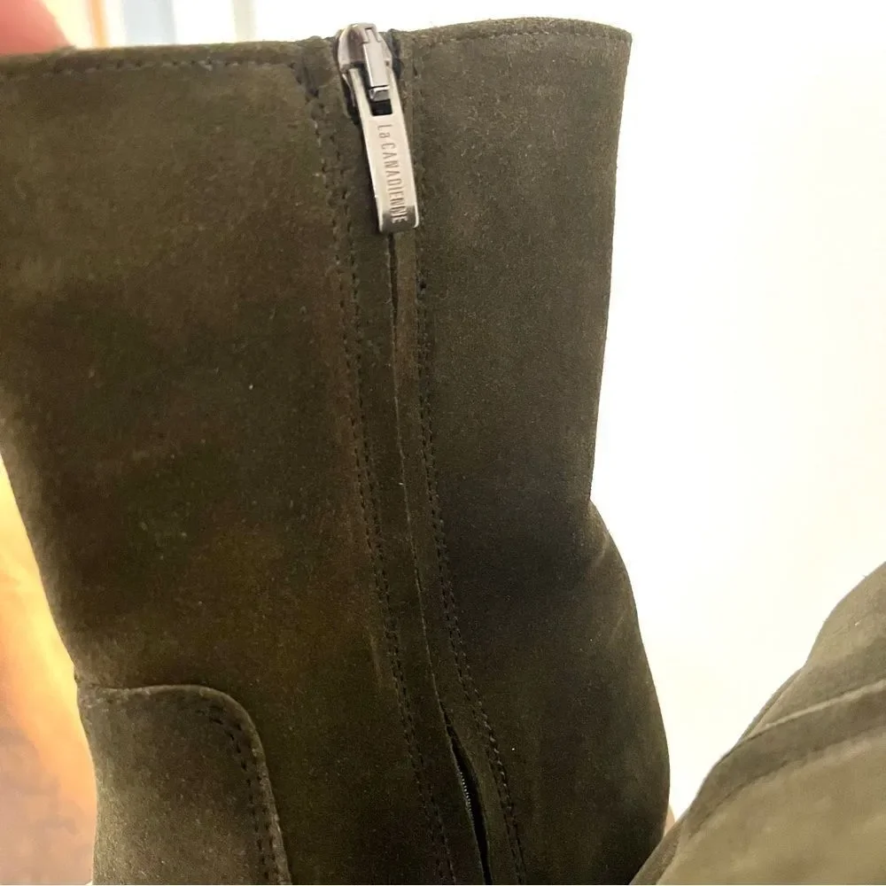 La Canadienne Zeb‎ Suede Bootie in Dark Green Size 10 NWOB